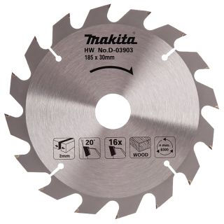 D-03903 Makita 185mm x 30mm 16T Circular Saw Blade