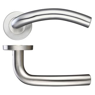 19mm Arched Lever Push on 52mm Rose Grade 201 SSS