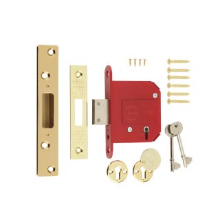 ERA Fortress 5 Lever Deadlock 3 Brass - 2 keys