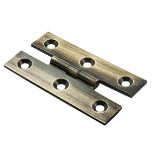 FTD H PATTERN CABINET HINGE 63 X 38 X 2MM ANTIQUE BRASS