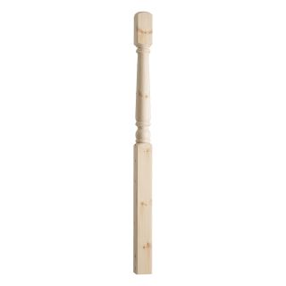 Pine one piece turned newel P180P 1500 x 91 x 91mm