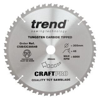 Trend 305mm x 48T x 30mm Bore Cross Cut Blade (Craftpro) CSB/CC30548