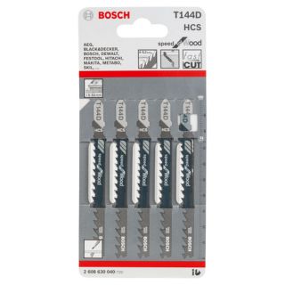 Bosch T144D Fast Cut Jigsaw Blades (Card of 5)