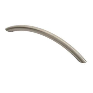 D Pull Handle 128mm Centres Matt Nickel With Fixing Screws