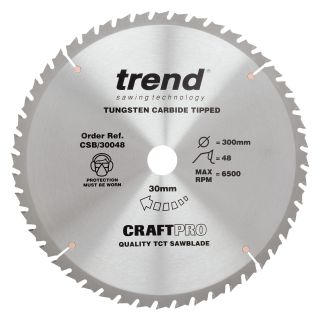 Trend 300mm x 48T x 30mm Bore Circ Saw blade (Craftpro) CSB/30048