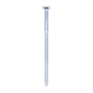 M6 X 100 Hex Head Coach Screws (zinc plated)