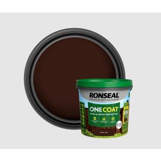 Ronseal One Coat Fence Paint 5L Tub DARK OAK (38288)