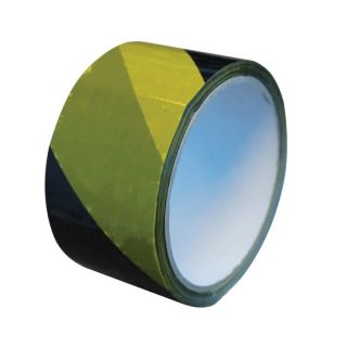 Yellow & Black Hazard Tape     Self Adhesive 33mtr Roll