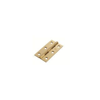 76mm X 40mm X 1.5mm Satin      Brass Solid Drawn Butt Hinge
