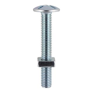 M6 X 40mm Roofing Bolts & Nuts ZP