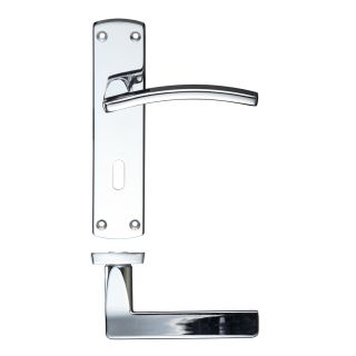 Toledo Lever on Lock Backplate 57mm Centres Polished Chrome
