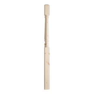 Pine One Piece HALF Newel 1500 x 91 x 43mm OP180PHALF
