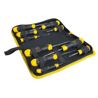 Stanley 10pce CUSHION GRIP Screwdriver Set in Wallet