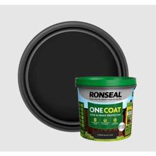Ronseal One Coat Fence Paint 5L TUDOR BLACK