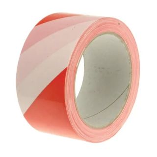 70mm x 500mtr Red & White Barrier Tape