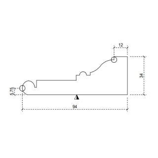 Pattern Mould PM22 Ex 38 x 100mm (Fin 34x94mm)