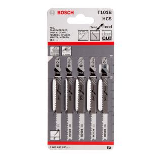 Bosch T101B Clean Cut Jigsaw Blades (Card of 5)