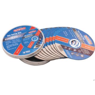 Faithfull 115mm Inox Metal Cutting Discs in a Tin