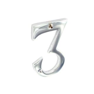 75mm Chrome Numeral no 3 (Contract)