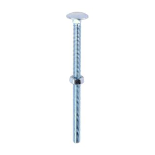 M6 x 100 Cup Square Carriage Bolts Zinc Plated