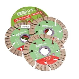 CorePlus Hybrid 115mm Turbo Diamond Blade Triple Pack