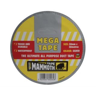 Mega Tape 50mm X 50mtr Silver  2MEGSV50